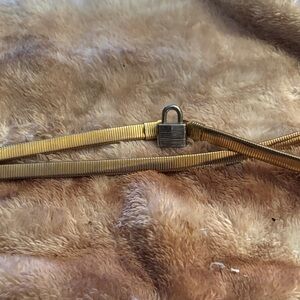 Gold Lock Pendant Belt 38” to 45”